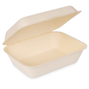 600ML Sugarcane Mini lunch box CTN 500 PCS / علبة وجبات بغطاء متصل من القصب السكر 600 ملم كرتون 500 حبة