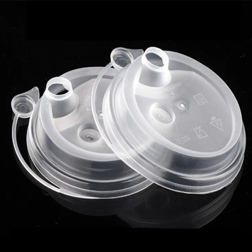 90mm PP Plastic Clear Lid Connected 500 ctn / غطاء كوب 90 مم بلاستيك حراري شفاف متصل 500 حبة