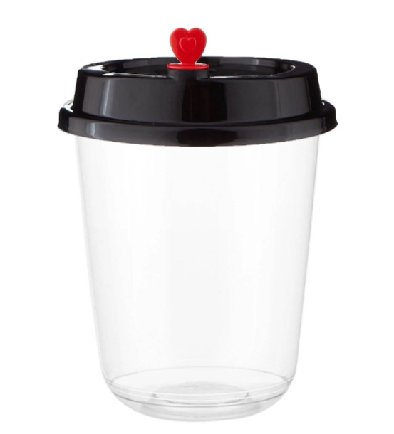 Plastic U Shape Cups 12 OZ with lid 1000 Pieces / اكواب يو شيب بلاستيك مع الغطا 12 اونص كرتون 1000 حبة