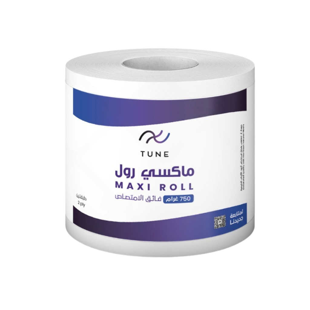 Maxi Roll 750 g 2 ply- 6 Rolls // مناديل ماكسي رول  طبقتين 6 رول 750 غ