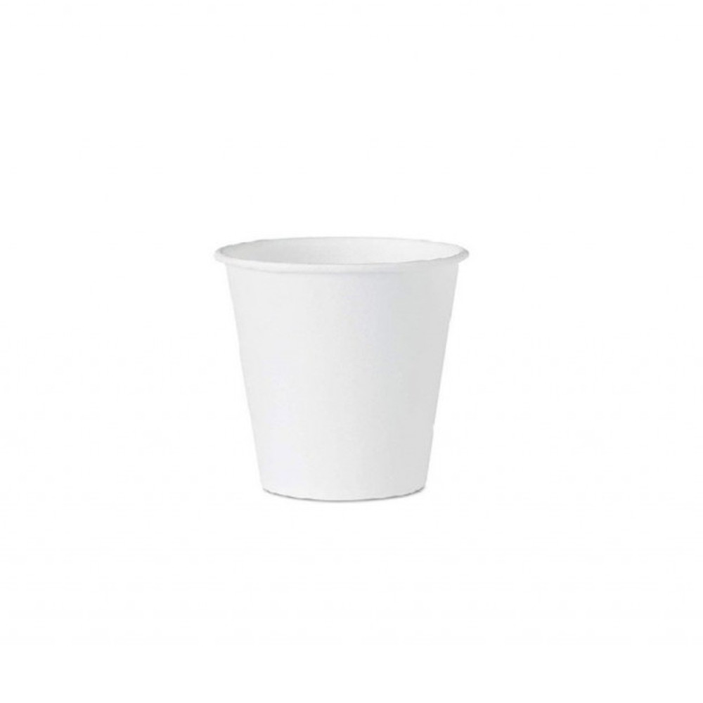 Paper cups 4 OZ single white, 1000 pieces / اكواب ورق 4 اونص سنقل ابيض كرتون 1000 حبه