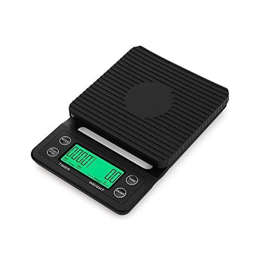 Digital scale with timer - Black / ميزان رقمي مع مؤقت