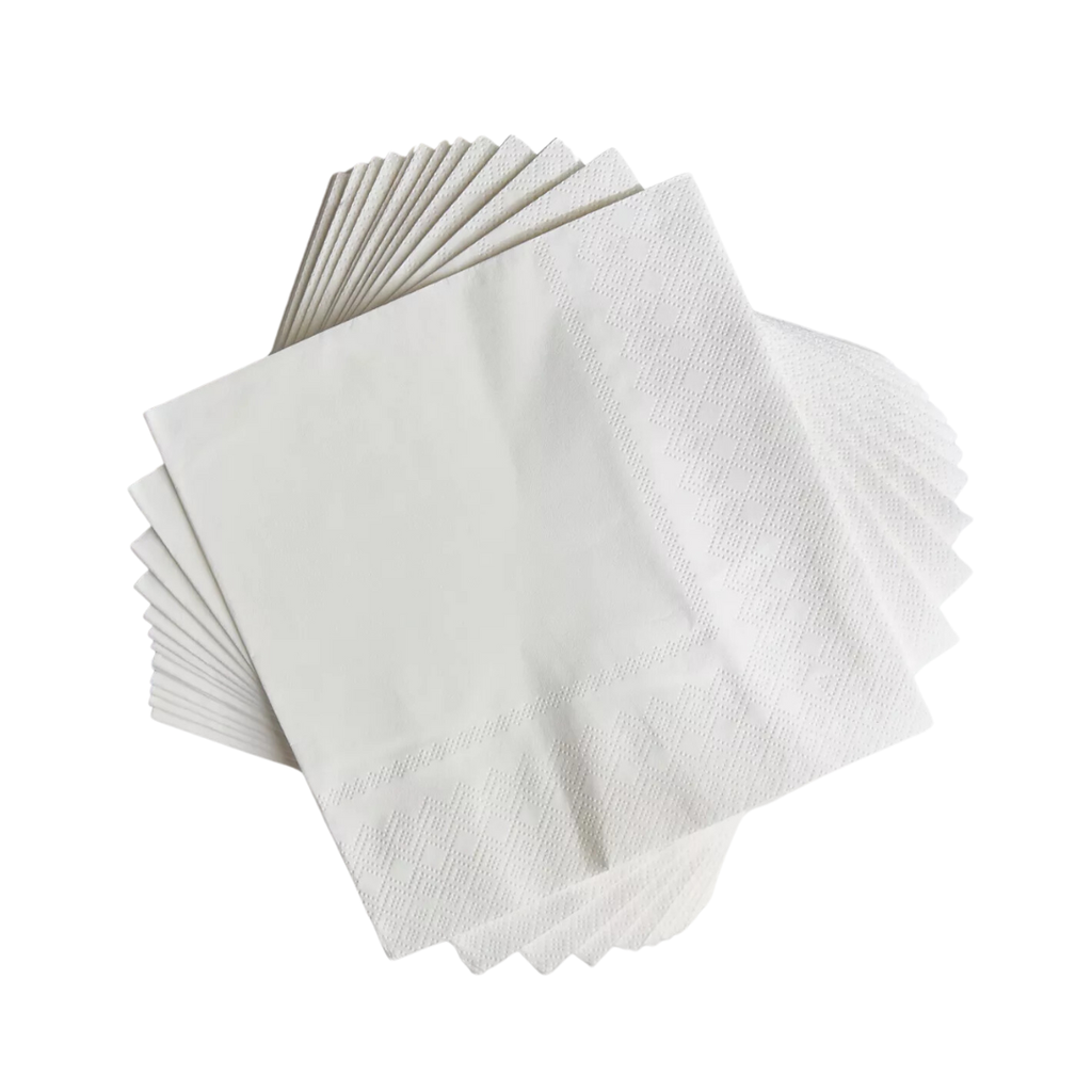 White Napkin Size 23x23 2000 PCS / مناديل نابكن ابيض مربع حجم 23*23 2000 حبة