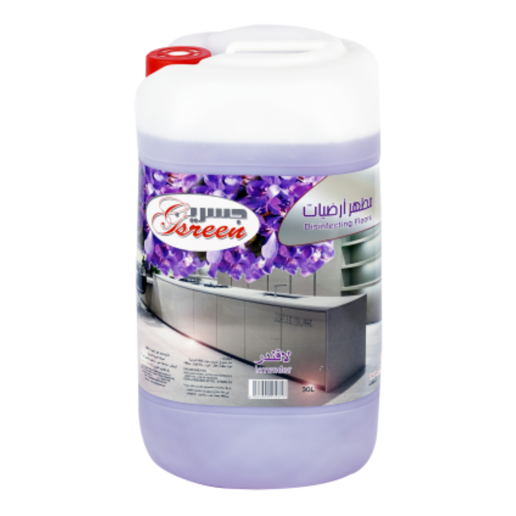 ‏JASREEN Lavender disinfectant floor cleaner gallon, 30 liters / جاسرين منظف ارضيات برائحة اللافندر 30 لتر 