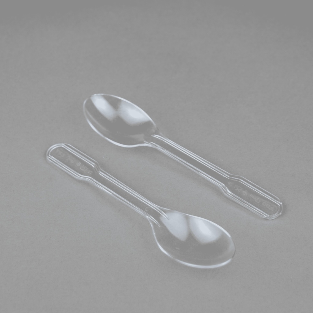 Plastic ice cream spoons clear packed 1000 pieces / ملاعق ايس كريم بلاستيك مغلف شفاف  كرتون 1000 حبة