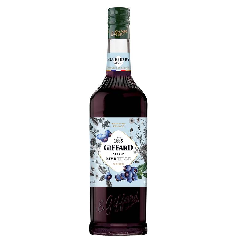 Giffard Syrup blueberry  - carton 6 pieces /  شراب التوت الأزرق - جيفارد 1 لتر - كرتون 6 حبات