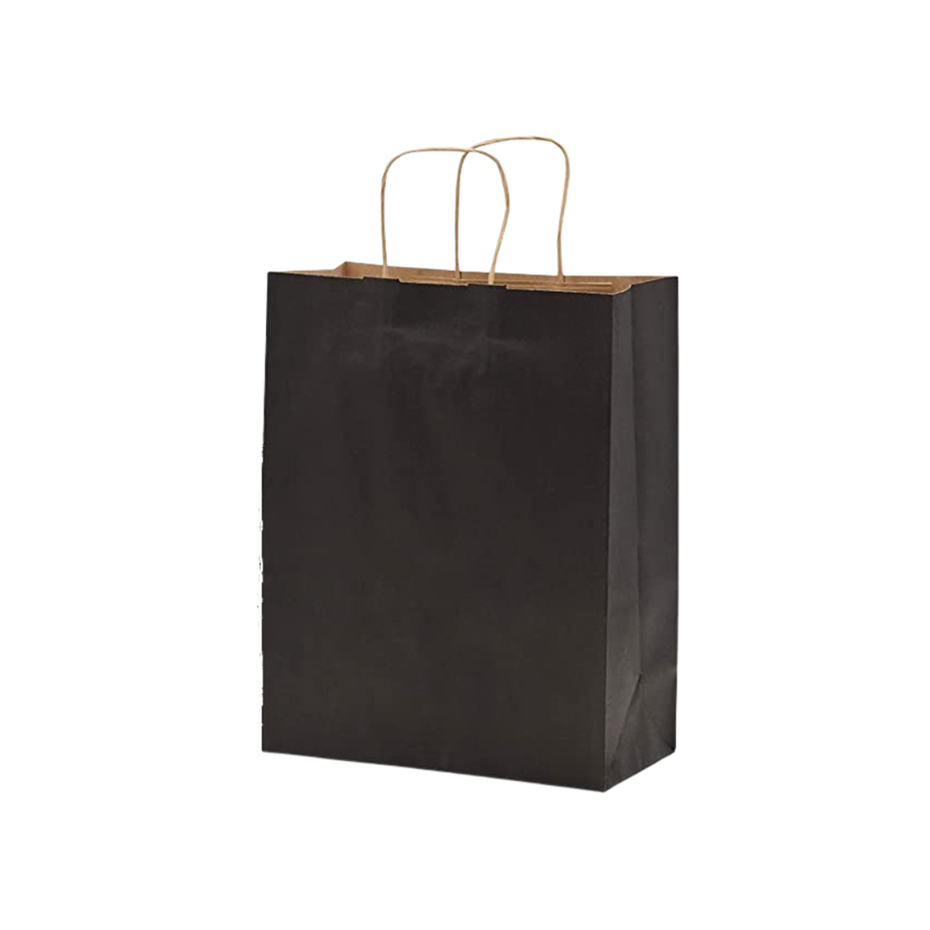 Black Bag Medium Size / اكياس ورق اسود وسط