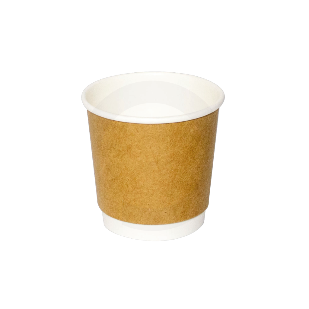 4 oz Double Wall Kraft & White Paper Cup 1000 //ctn // اكواب ورق 4 اونص دبل ابيض و كرافت 1000 حبة