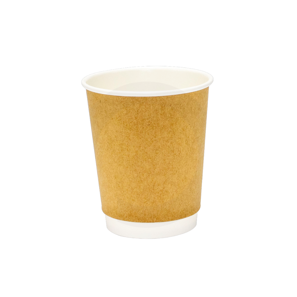 12 oz Double Wall Kraft & White Paper Cup 500/ctn / اكواب ورق 12 اونص دبل ابيض و كرافت 500 حبة