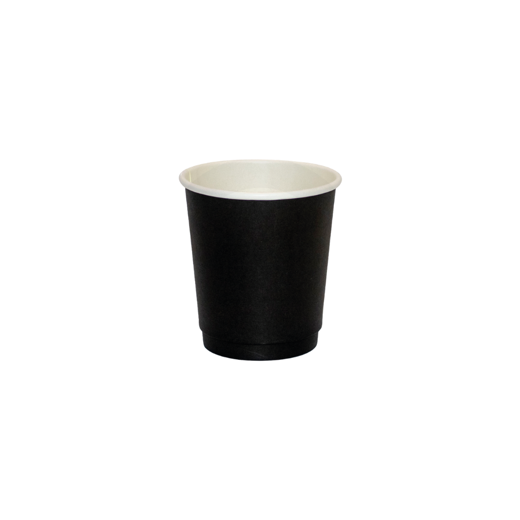 6 oz Double Wall full Black Paper Cup 500/ctn / اكواب ورق 6 اونص دبل اسود 500 حبة