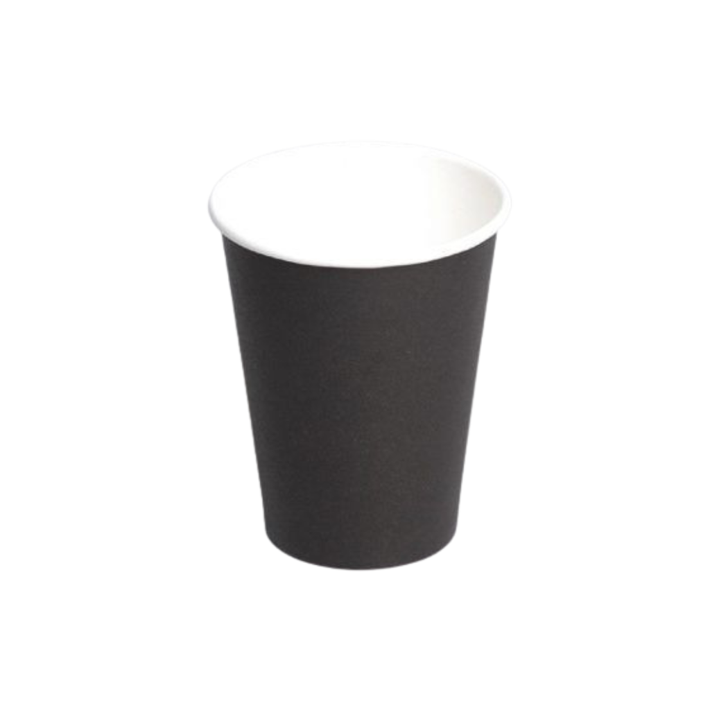 Paper Cup Single Black 12 OZ 1000 Pieces // اكواب ورق 12 اونص سنقل اسود كرتون 1000 حبه