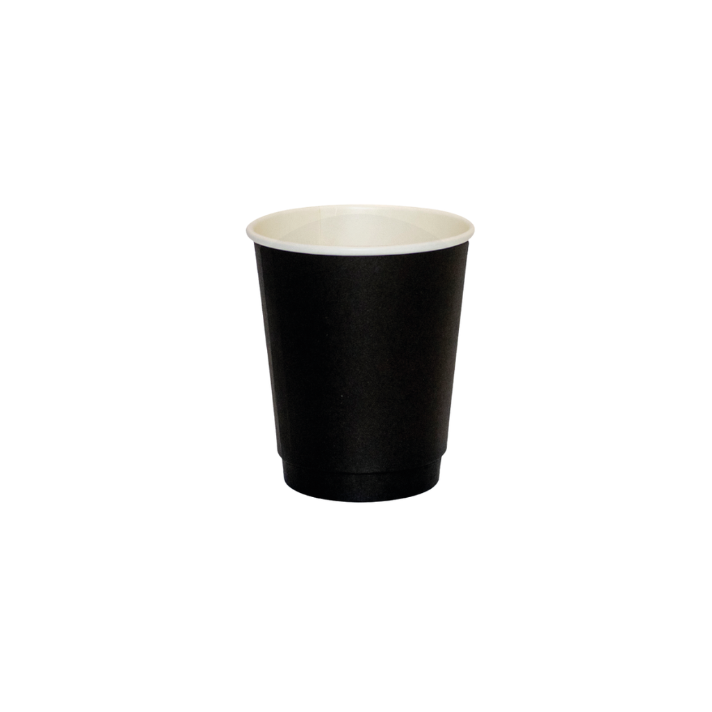 Paper Cup Double Full Black 8 OZ 500 Pieces // اكواب ورق 8 اونص اسود دبل  كرتون 500 حبه