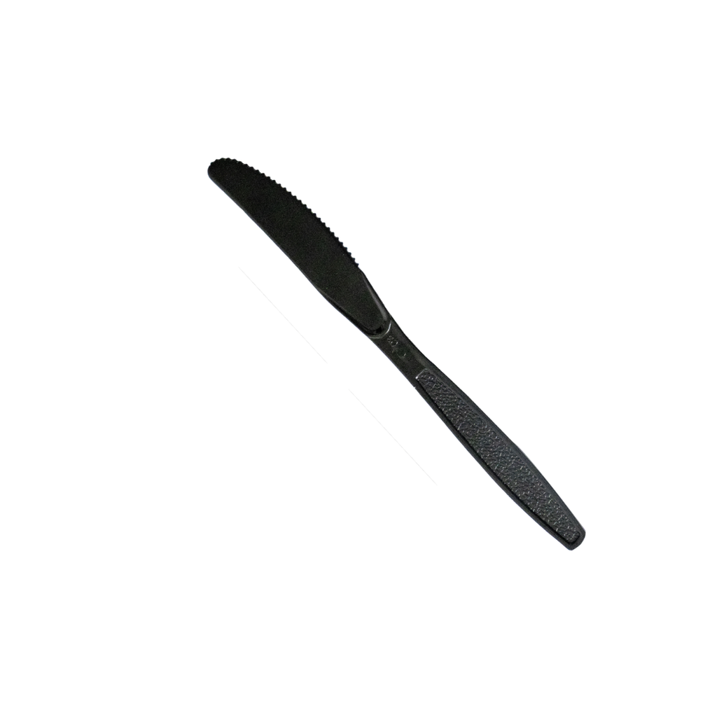 Black PS Plastic Knife VIP 1000/ctn / سكين  بلاستيك اسود 1000 حبة