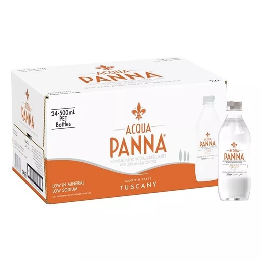 ACQUA PANNA MWT NAT PET 500ML / اكوا بانا مياه معدنية طبيعية 500 مل - بلاستيك
