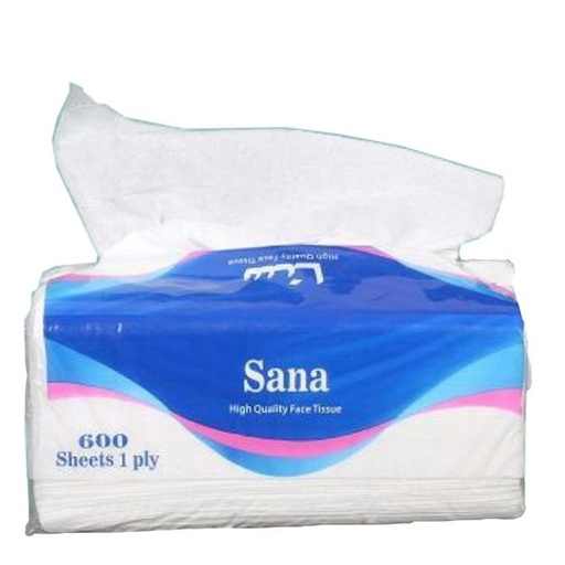SANA Soft Paper Tissues 600 Tissues x 40 Packs  / عدد 40 عبوة مناديل سنا 600 منديل في كل علبة