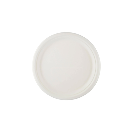 7 inch Sugarcane plate white color CTN 1000 PCS / صحن 7 انش من القصب السكر لون ابيض كرتون 1000 حبة