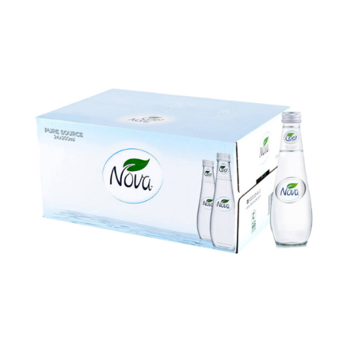 Nova Water 250mL Glass Case 24 Glasses  // مياه نوفا كرتون 250 مل زجاج 24 زجاجة