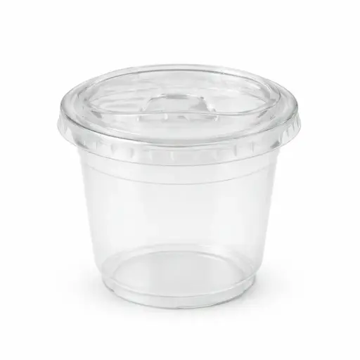 12oz-93mm PET Y Shape Clear Cup with Clear Snap Lid 1000ctn  / كوب بلاستيك شفاف واي 12اونص واسع مع غطا 1000 حبة