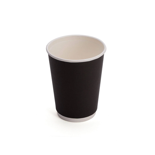 Paper Cup Double Black 12 OZ 500 Pieces / اكواب ورق 12 اونص  اسود كرتون 500 حبه