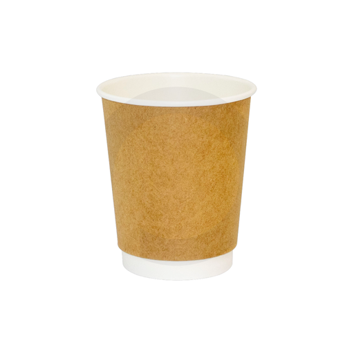 8 oz Double Wall Kraft & White Paper Cup 500/ctn / اكواب ورق 8 اونص دبل ابيض و كرافت 500 حبة