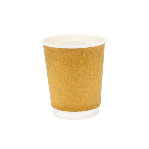 12 oz Double Wall Kraft & White Paper Cup 500/ctn / اكواب ورق 12 اونص دبل ابيض و كرافت 500 حبة