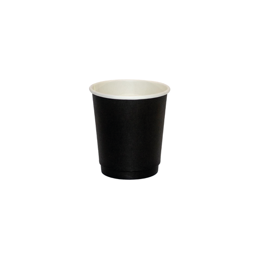 6 oz Double Wall full Black Paper Cup 500/ctn / اكواب ورق 6 اونص دبل اسود 500 حبة