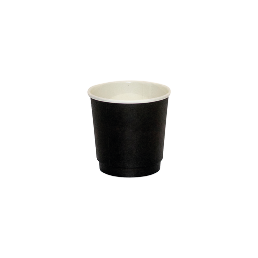 4 oz Double Wall full Black Paper Cup 500 //ctn // اكواب ورق 4 اونص دبل اسود 500 حبة